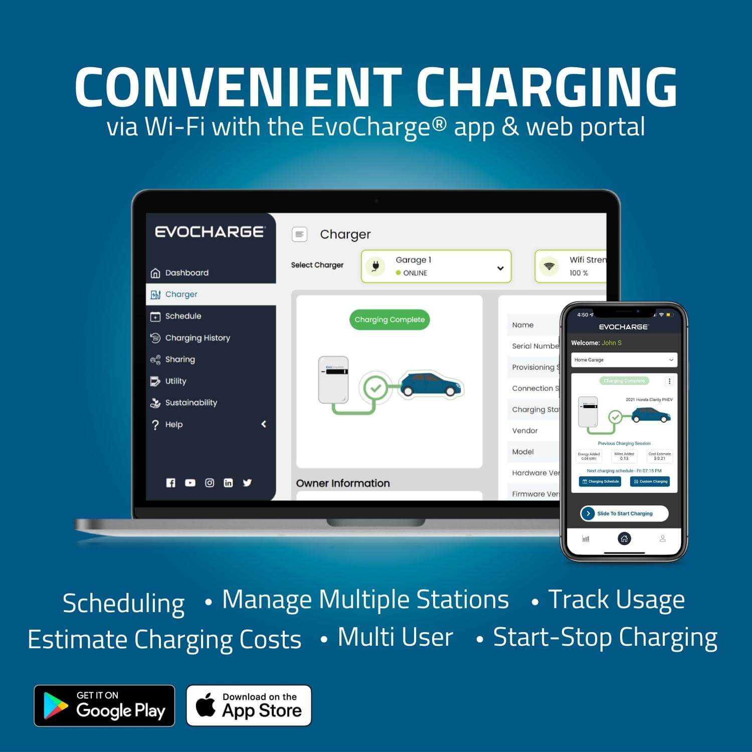 EvoCharge iEVSE Home 32 Amp Smart EV Charger