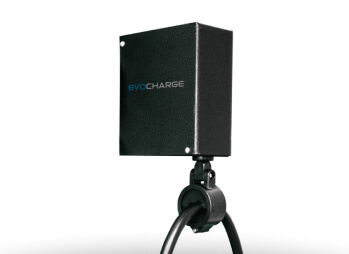 The device of an EvoCharge charging station that holds up the EvoCharge Reel