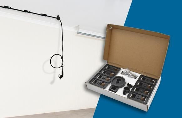 A box with cables in it showing the cable management kit.